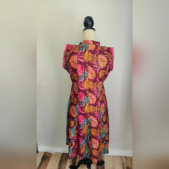 Floral Ruffle Sleeve Dress - Picture 3 of 3